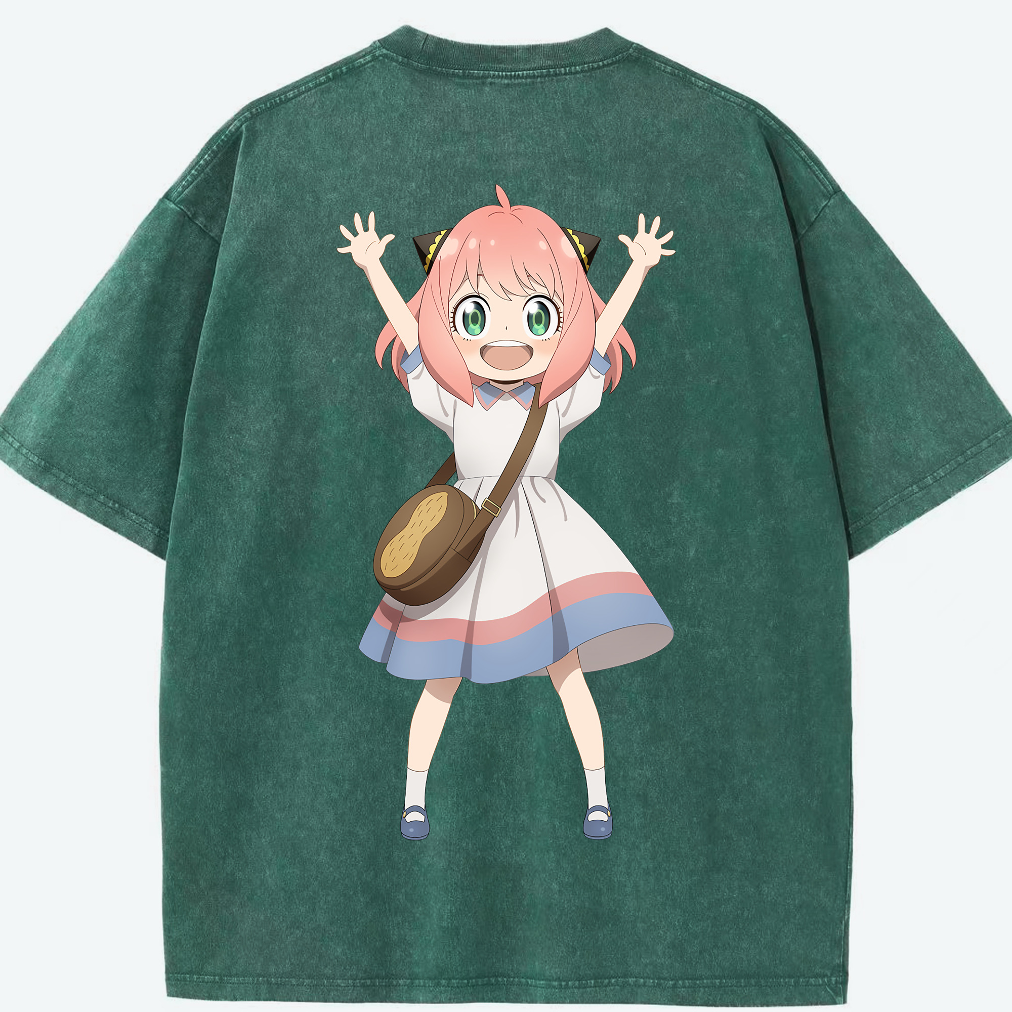 （画像用） SPY×FAMILY间谍家家酒 綿100% ヴィンテージ風 半袖Tシャツ（背面プリント）